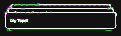 Edge overlay at the matched frame: outlines coincide
